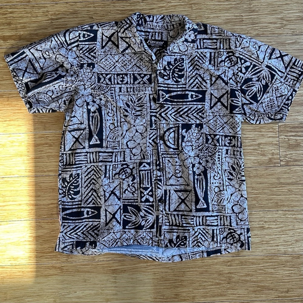 Favant Vintage Hawaiian Single Stitch Shirt S Large Made In Hawaii 100% Cotton